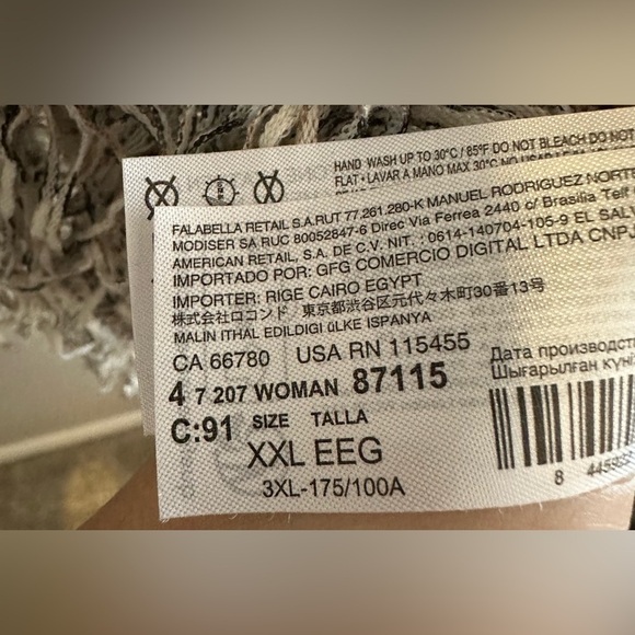 🌟 MNG Flavita Fringe Detailed Crop Top threaded and knitted gray tank size XXL - Picture 7 of 7